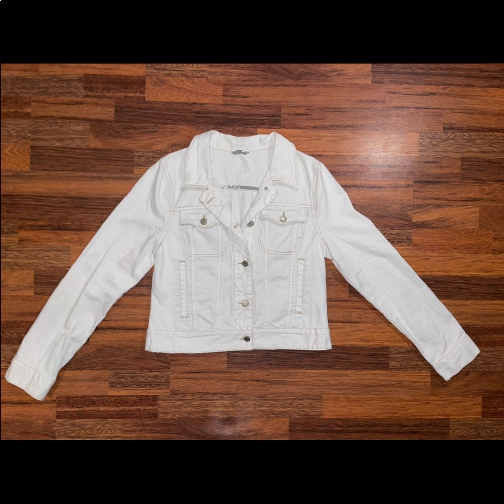 Free People White Denim Jacket